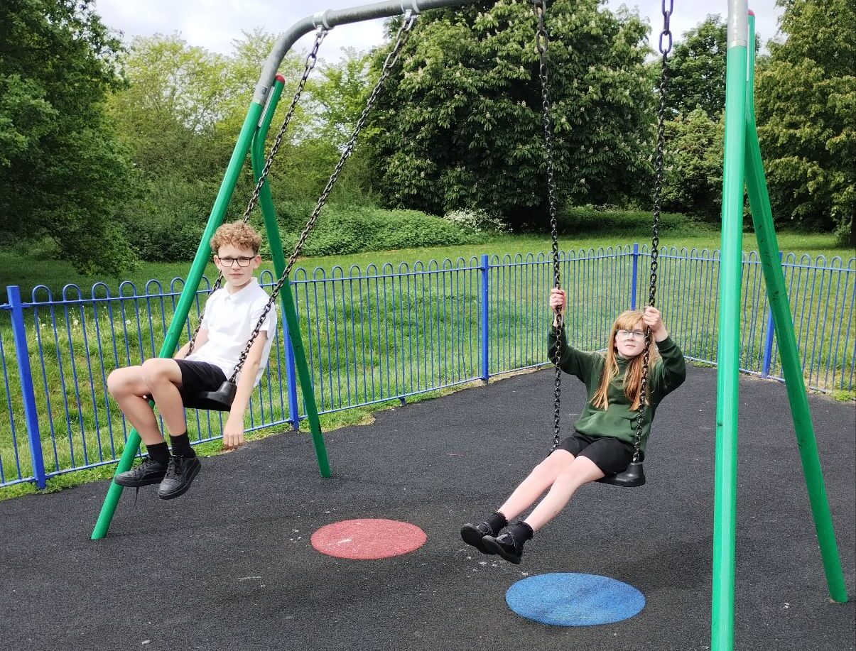 Swinging in the park